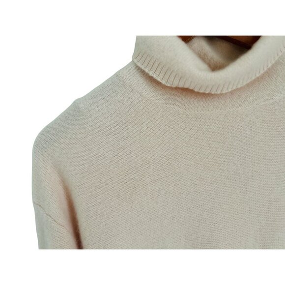 The Cashmere Project 2-ply Cashmere Turtleneck Pale Pink Sweater - Picture 3 of 8